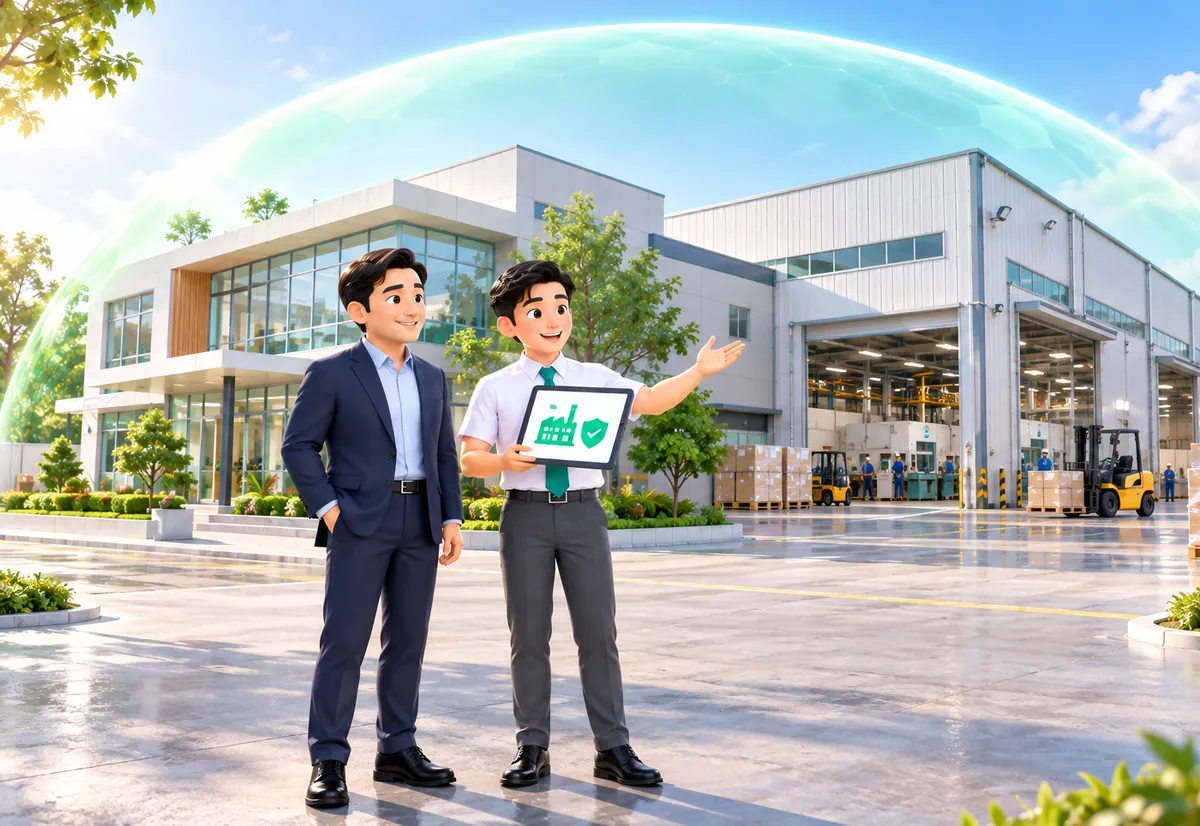 Tư vấn viên DBV trao đổi với giám đốc nhà máy về bảo hiểm cháy nổ