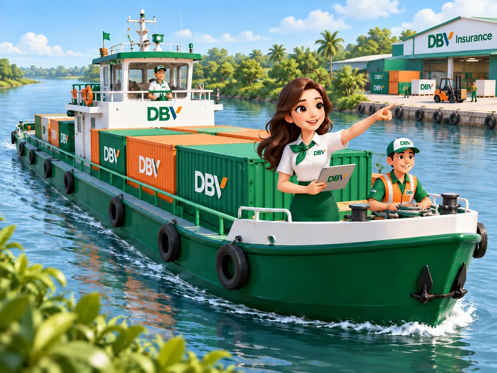 Sà lan chở container trên tuyến sông nội địa